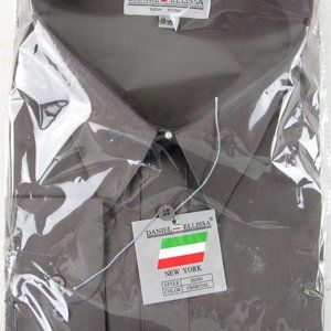 NWT Daniel Ellissa Men's Charcoal Gray Dress Shirt, 19.5 (34/35)